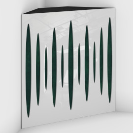 Corner Bass Trap «Pulse Fabric» White Plastic