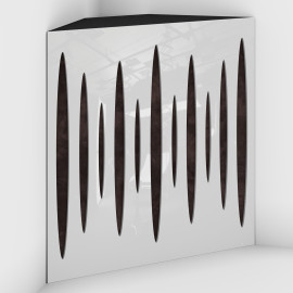 Corner Bass Trap «Pulse Fabric» White Plastic