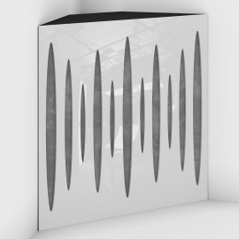 Corner Bass Trap «Pulse Fabric» White Plastic