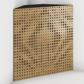 Corner Bass Trap «Universe Fabric» Oak