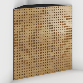 Corner Bass Trap «Universe Fabric» Oak