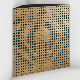 Corner Bass Trap «Universe Fabric» Oak