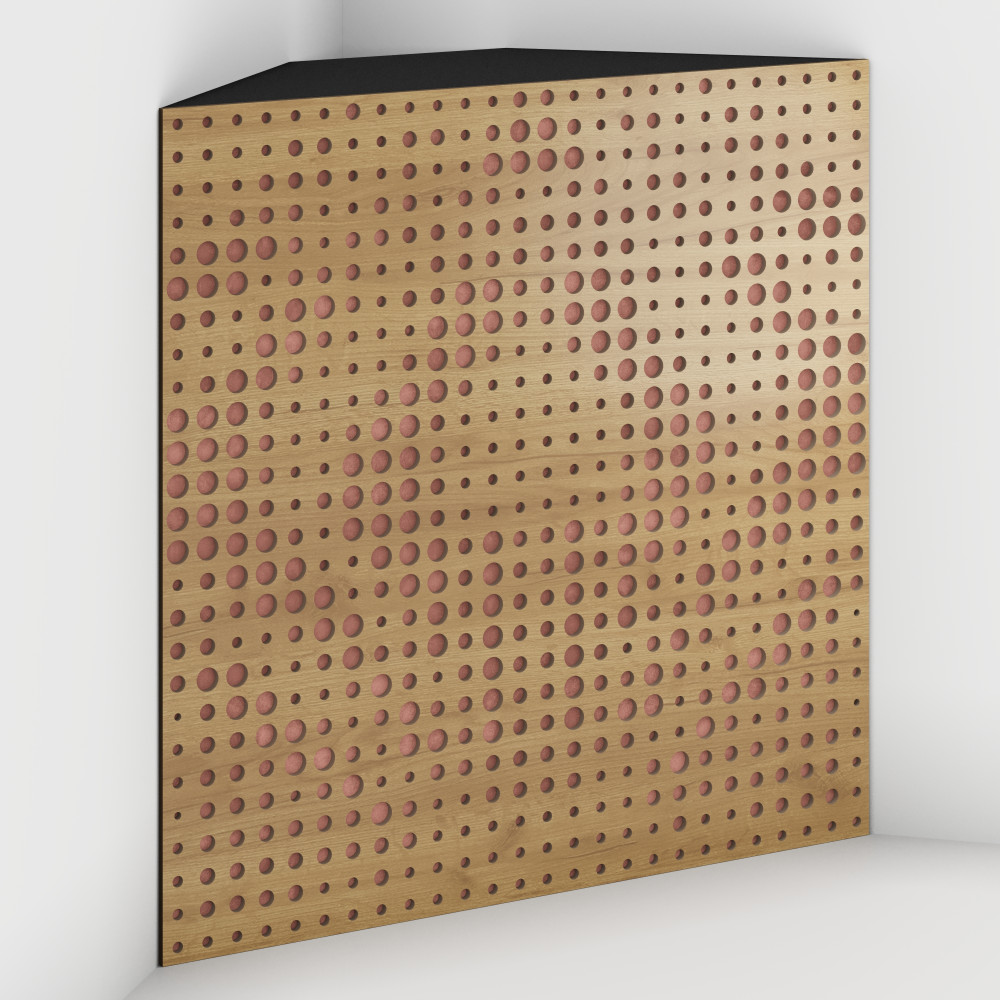 Corner Bass Trap «Universe Fabric» Oak