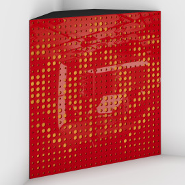Corner Bass Trap «Universe Fabric» Red Plastic