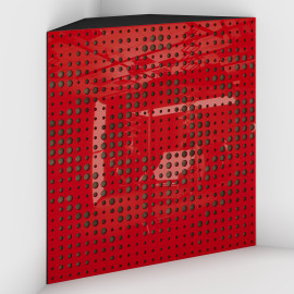 Corner Bass Trap «Universe Fabric» Red Plastic
