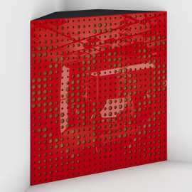 Corner Bass Trap «Universe Fabric» Red Plastic