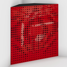 Corner Bass Trap «Universe Fabric» Red Plastic