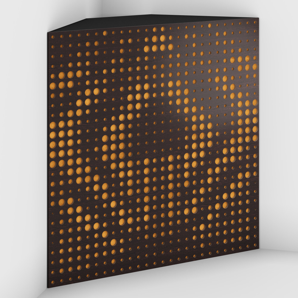 Corner Bass Trap «Universe Fabric» Wenge