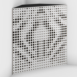 Corner Bass Trap «Universe Fabric» White