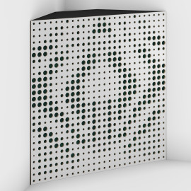 Corner Bass Trap «Universe Fabric» White