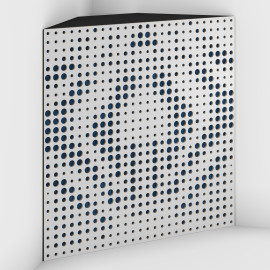 Corner Bass Trap «Universe Fabric» White