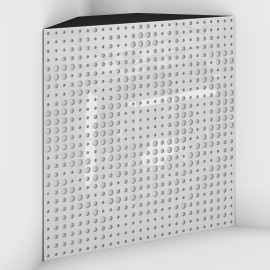 Corner Bass Trap «Universe Fabric» White Plastic