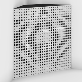 Corner Bass Trap «Universe Fabric» White Plastic