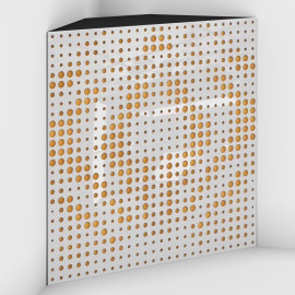 Corner Bass Trap «Universe Fabric» White Plastic