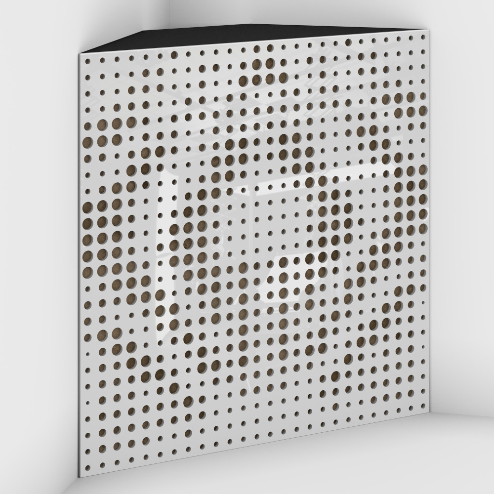 Corner Bass Trap «Universe Fabric» White Plastic