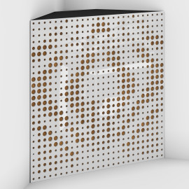 Corner Bass Trap «Universe Fabric» White Plastic