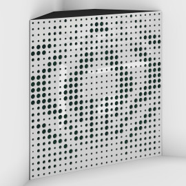 Corner Bass Trap «Universe Fabric» White Plastic