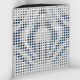 Corner Bass Trap «Universe Fabric» White Plastic