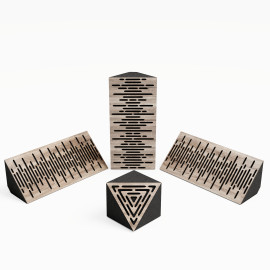 Kit of 3 sets of Bass Trap «Wave Mini» and one set of «Tricub-Wave»