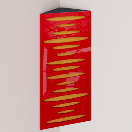 Bass Trap «Pulse Mini Fabric Vertical» Red Plastic