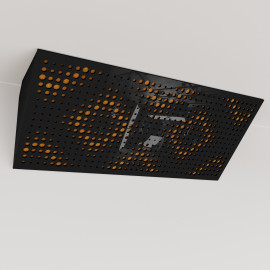 Bass Trap «Rebat Mini Fabric Horizontal» Black Plastic