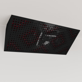 Bass Trap «Rebat Mini Fabric Horizontal» Black Plastic