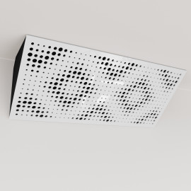 Bass Trap «Rebat Mini Fabric Horizontal» White Plastic