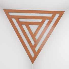 Corner Bass Trap «Triangle Sci-fi Fabric» Cherry