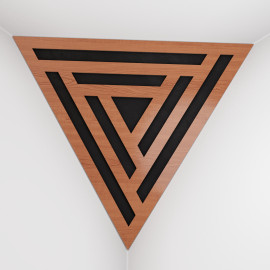 Corner Bass Trap «Triangle Sci-fi Fabric» Cherry