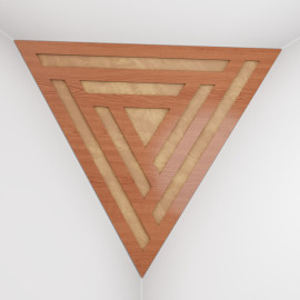 Corner Bass Trap «Triangle Sci-fi Fabric» Cherry