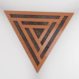 Corner Bass Trap «Triangle Sci-fi Fabric» Cherry