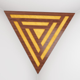 Corner Bass Trap «Triangle Sci-fi Fabric» Nut