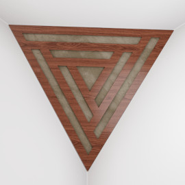 Corner Bass Trap «Triangle Sci-fi Fabric» Nut