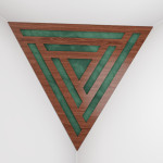 Corner Bass Trap «Triangle Sci-fi Fabric» Nut