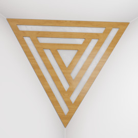 Corner Bass Trap «Triangle Sci-fi Fabric» Oak