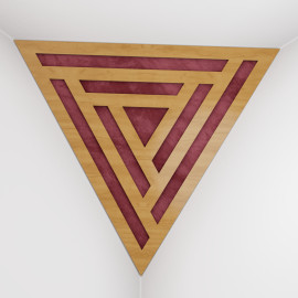 Corner Bass Trap «Triangle Sci-fi Fabric» Oak