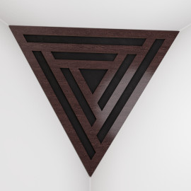 Corner Bass Trap «Triangle Sci-fi Fabric» Wenge