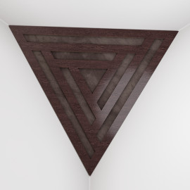 Corner Bass Trap «Triangle Sci-fi Fabric» Wenge