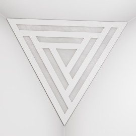 Corner Bass Trap «Triangle Sci-fi Fabric» White