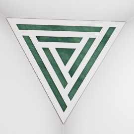 Corner Bass Trap «Triangle Sci-fi Fabric» White