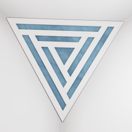 Corner Bass Trap «Triangle Sci-fi Fabric» White