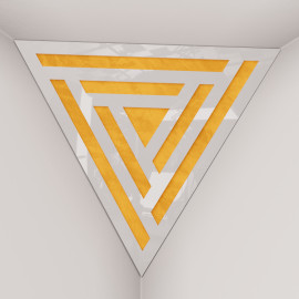 Corner Bass Trap «Triangle Sci-fi Fabric» White Plastic