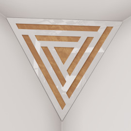 Corner Bass Trap «Triangle Sci-fi Fabric» White Plastic