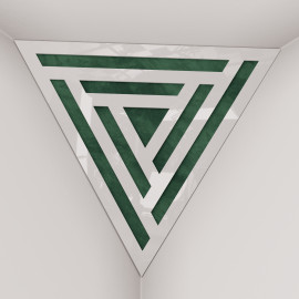 Corner Bass Trap «Triangle Sci-fi Fabric» White Plastic
