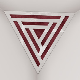 Corner Bass Trap «Triangle Sci-fi Fabric» White Plastic