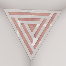 Corner Bass Trap «Triangle Sci-fi Fabric» White Plastic