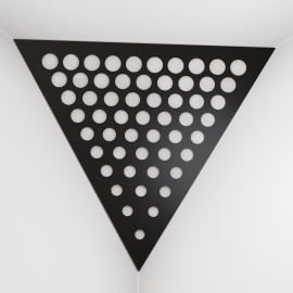 Corner Bass Trap «Triangle Rounds Fabric» Black