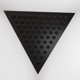 Corner Bass Trap «Triangle Rounds Fabric» Black
