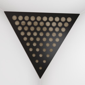Corner Bass Trap «Triangle Rounds Fabric» Black