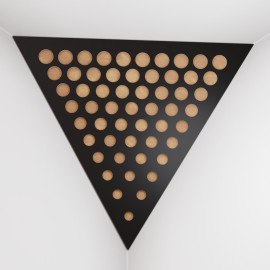 Corner Bass Trap «Triangle Rounds Fabric» Black